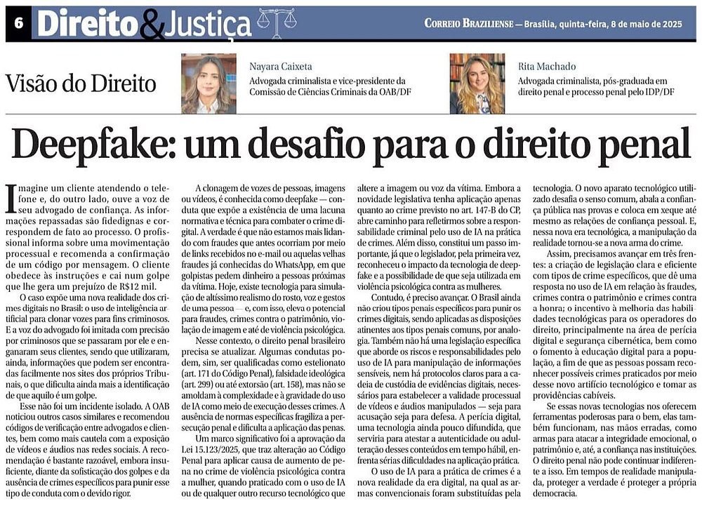 Artigo publicado no Correio Braziliense